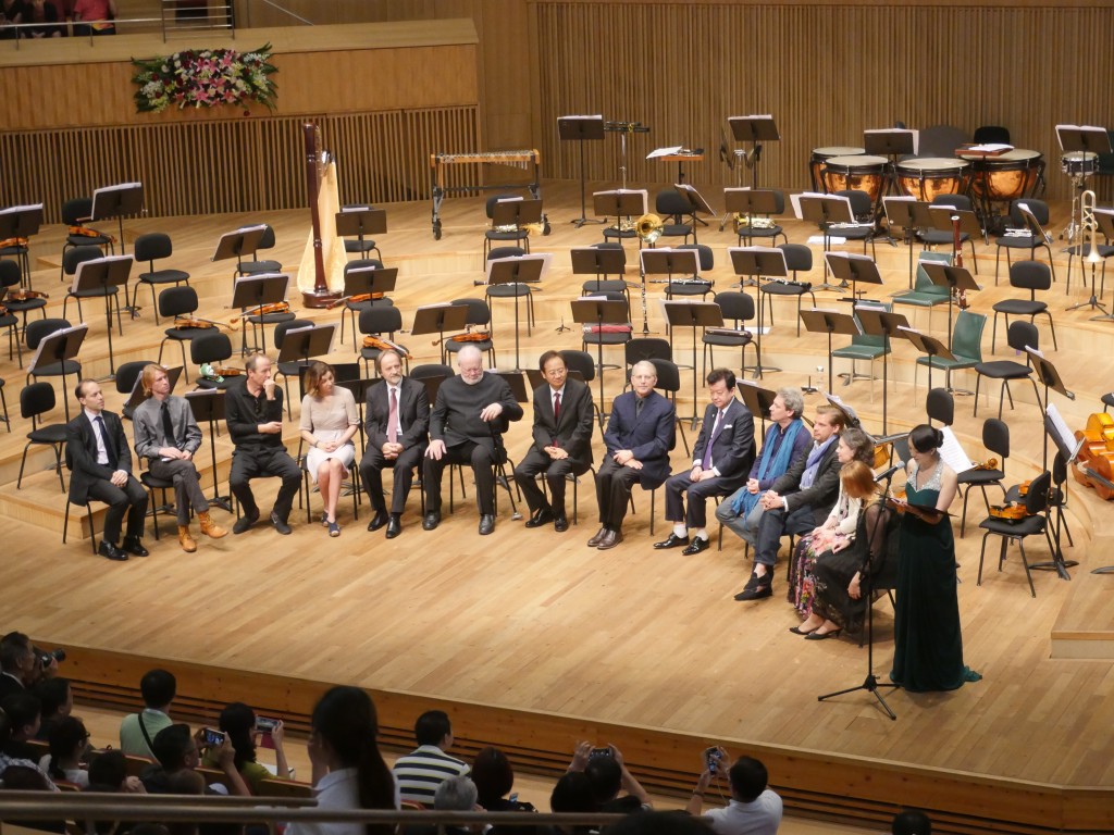 The 2016 Jury Committee of Schoenfeld International String Competition at Harbin Concert Hall, led by Lynn Harrell and Shlom