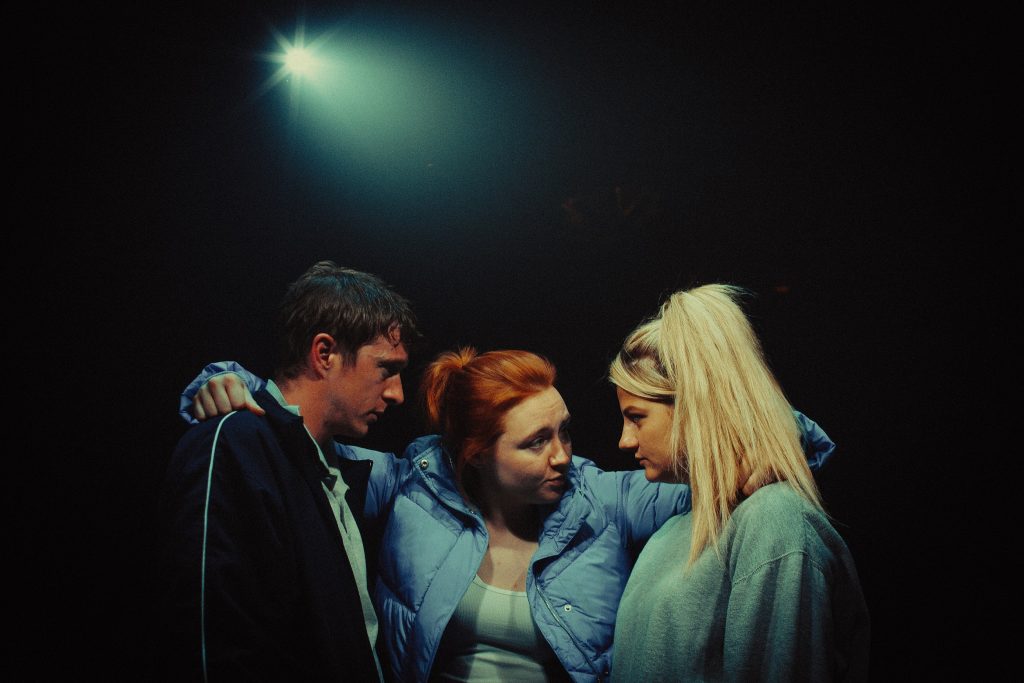 Island Town cast: (L-R) Jack Wilkinson, Katherine Pearce and Charlotte O’Leary